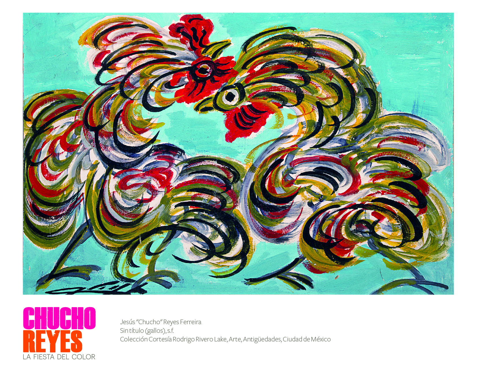 Entre gallos, santos y flores se inauguró la exhibición del artista tapatío Chucho Reyes