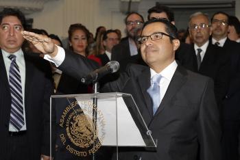 RINDE PROTESTA JOSÉ DAVID RODRÍGUEZ LARA  COMO JEFE DELEGACIONAL EN MIGUEL HIDALGO