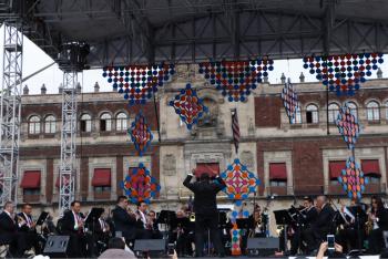 Anima Banda Sinfónica de la CDMX la FICA 2018 en el Zócalo capitalino