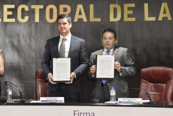 Firman TECDMX y FEPADE programa de trabajo en materia de blindaje y procuración de justicia electoral
