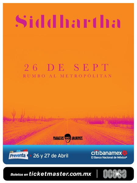 Siddhartha presentará su nuevo disco en vivo en la Ciudad de México 