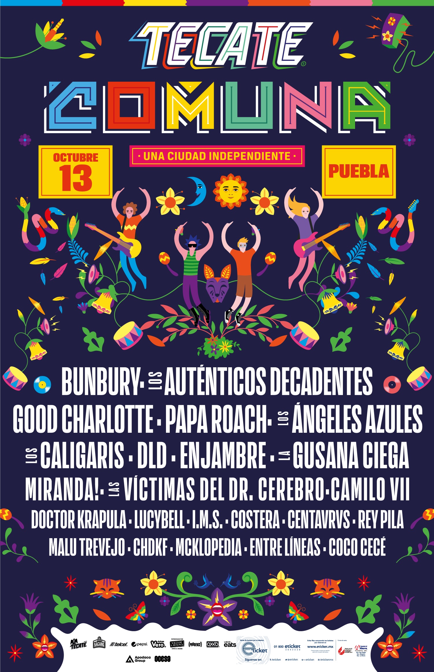 Regresa a Puebla el festival más grande de la ciudad: Tecate Comuna una ciudad independiente