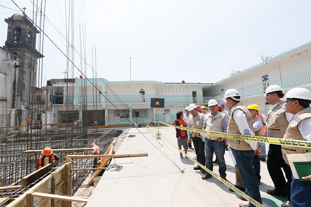 Instruye Granados Roldán acelerar obras en nueve escuelas de la Ciudad de México, con daños totales por el sismo