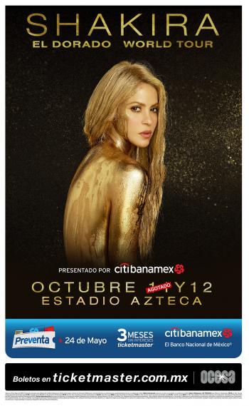 Shakira anuncia nueva fecha tras agotar las localidades de su primer concierto en el Estadio Azteca