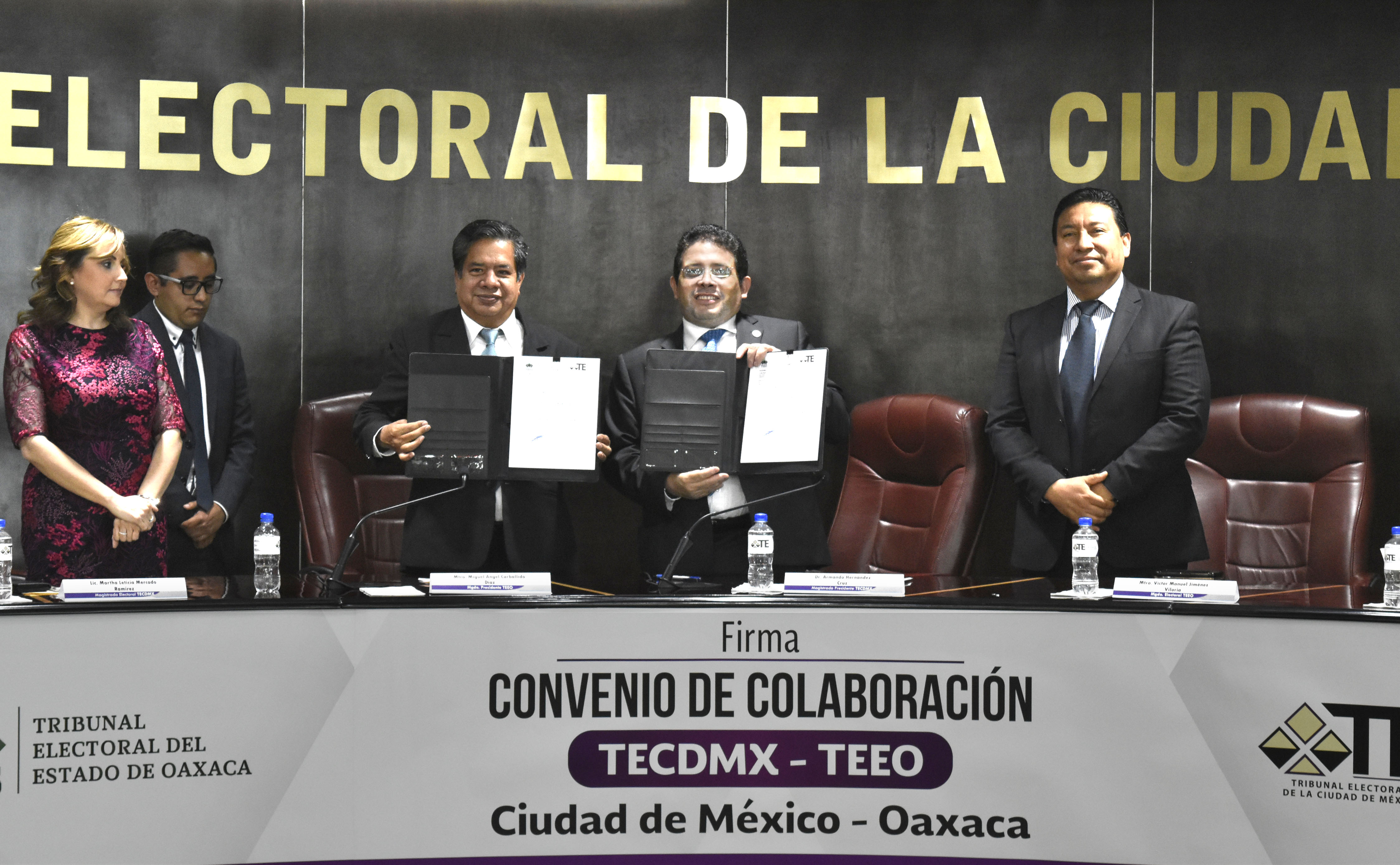 Firman TECDMX y TEEO Convenio para impulsar acciones a favor de la ciudadanía y dar certeza en este proceso electoral