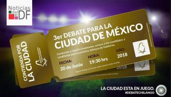 EL ANDÉN Y NOTICIASDELDF, SE UNEN PARA LLEVARTE EL TERCER Y ÚLTIMO DEBATE DE LOS CANDIDATOS A LA JEFATURA DE GOBIERNO DE LA CDMX