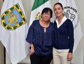 SHEINBAUM SE REÚNE CON LA PRESIDENTA DE LA COMISIÓN DE DERECHOS HUMANOS DEL DISTRITO FEDERAL