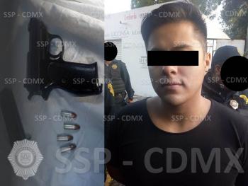 EN RESPUESTA A UNA ALERTA POR DISPAROS, POLICÍAS DETIENEN A UN HOMBRE POR PORTACIÓN DE ARMA DE FUEGO