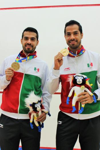 Cosecha México dos oros y una plata en squash de JCC 2018