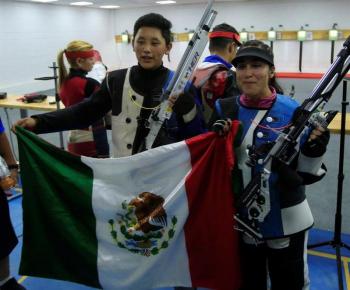 México obtiene medalla de oro en la prueba de 10 metros rifle de aire mixto