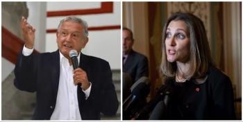 Reunión de AMLO y funcionarios canadienses