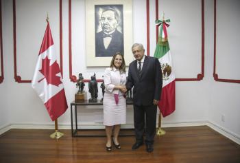 Encuentro bilateral AMLO-Chrystia Freeland