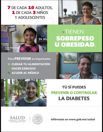Sobrepeso y obesidad, factores de riesgos para desarrollar diabetes