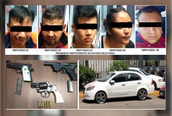 Detienen a 3 sujetos disfrazados de trabajadores de limpia por robo