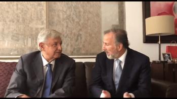Desayuna AMLO con Meade en su casa de transición