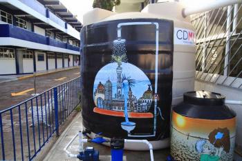 En marcha programa de captación de agua de lluvia en escuelas de la CDMX