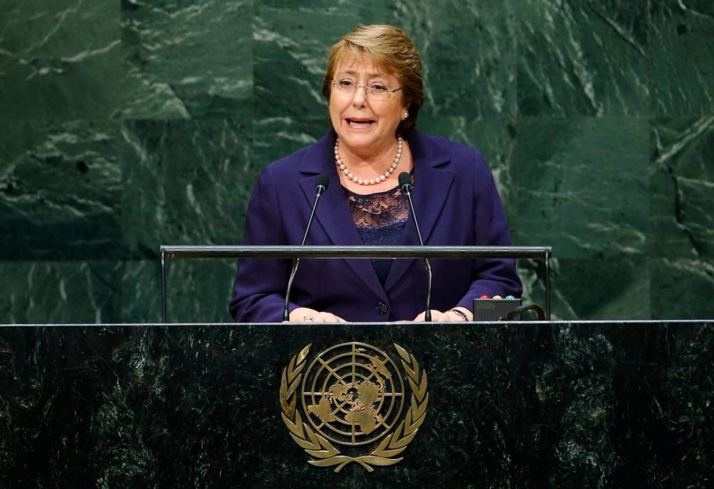 Avala ONU nombramiento de Michelle Bachelet como Alta Comisionada de DH