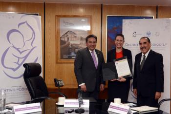 Galardonan al IECM con el distintivo Código L por su labor de promoción a la lactancia materna