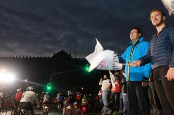 Recaudan cuatro toneladas de alimentos cuatro mil ciclistas en Gran Fondo MX
