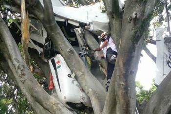 Cae avioneta en Cuernavaca