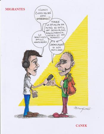 El Cartón de Canek Leyva "Migrantes"