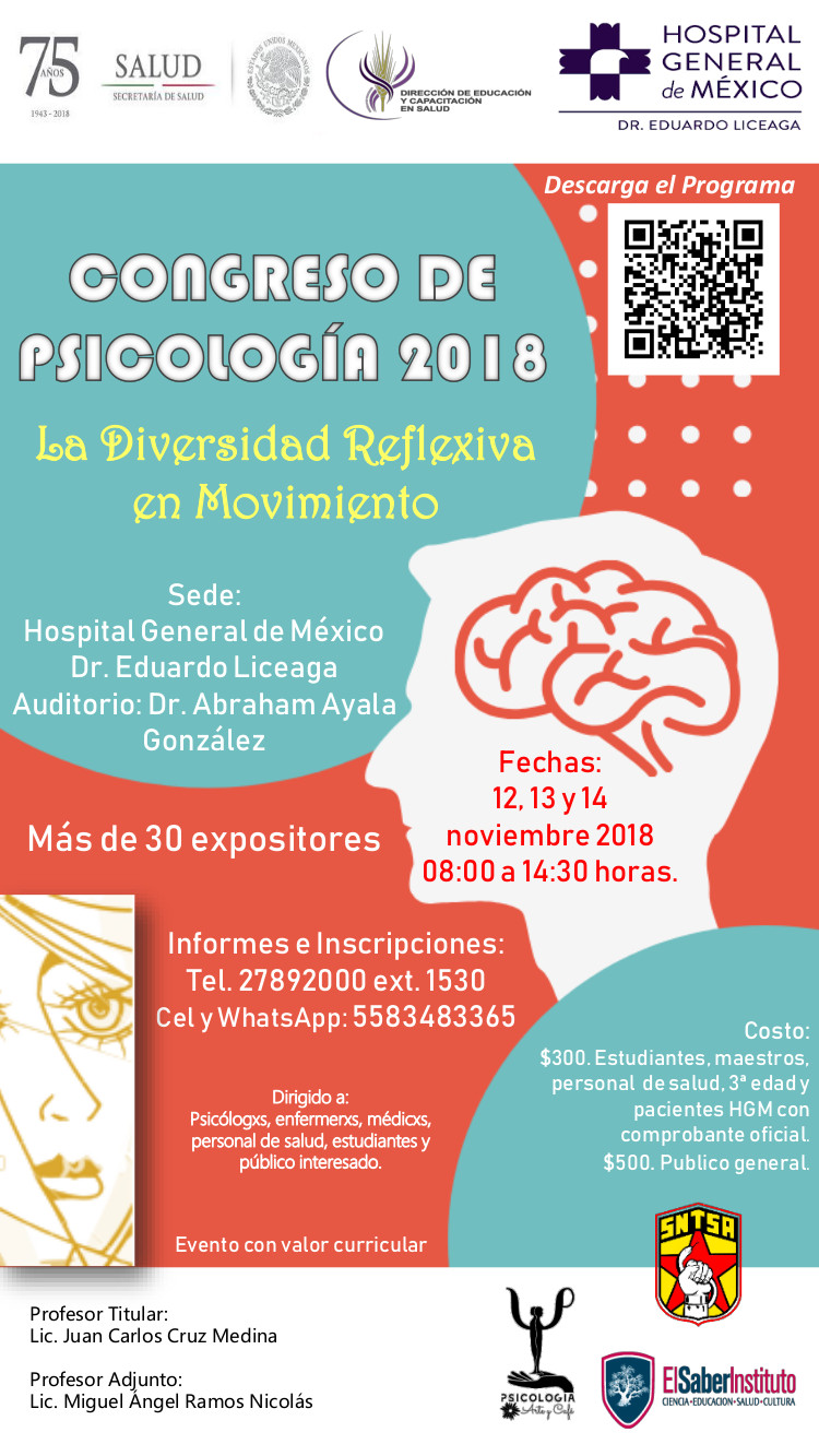 Psicología, Arte y Café, invita al Congreso de Psicología 2018: La Diversidad Reflexiva en Movimiento