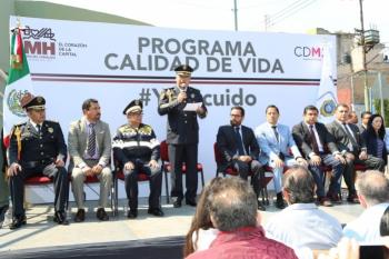 Abanderan titular de SSP-CDMX y alcalde en Miguel Hidalgo nueva estrategia del programa Calidad de Vida