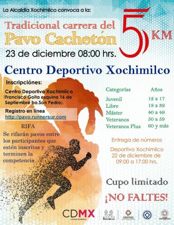 ABREN EN XOCHIMILCO INSCRIPCIONES PARA TRADICIONAL CARRERA DECEMBRINA