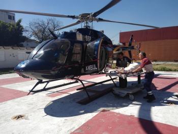 Condor de la SSC Capitalina traslada a hombre con infarto al miocardio