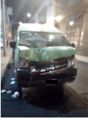 Conductor de transporte público detenido por policías de la SSC tras atropellar a un ciclista