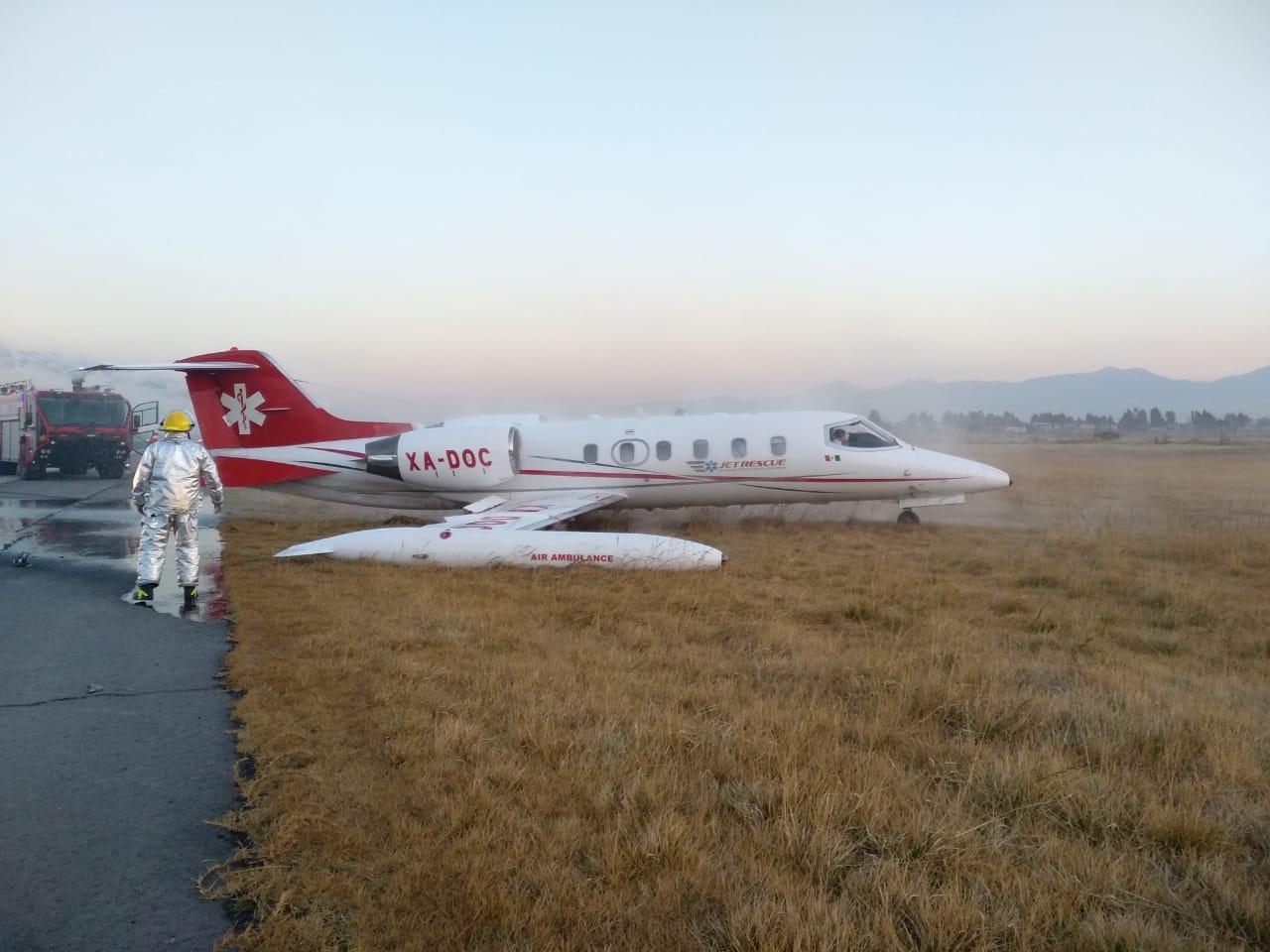 Se registra accidente aéreo en el Aeropuerto Internacional de Toluca