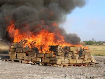 Destruyen más de tres toneladas de narcóticos y objetos robados en Veracruz