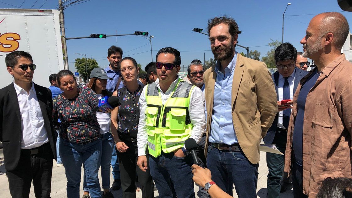 Supervisa Jefa de Gobierno los trabajos en intersecciones peatonales de Iztapalapa y Venustiano Carranza