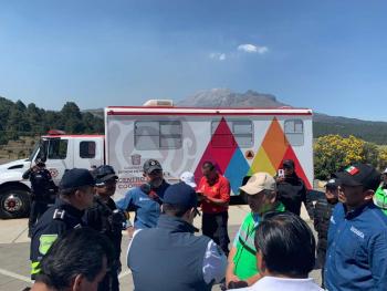 Realizan diagnóstico de rutas de evacuación del Popocatépetl