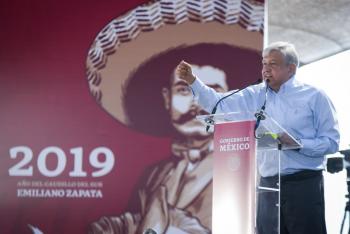 Recuerda AMLO a Emiliano Zapata