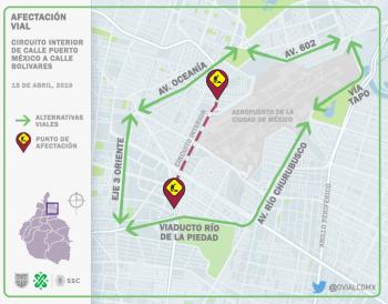 SSC implementa Dispositivo de Vialidad sobre Circuito Vicentenario por Obras de Pavimentación
