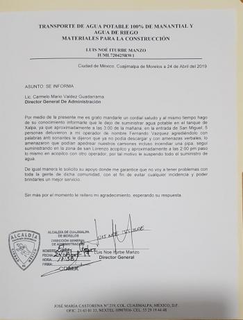 Vecinos de Xalpa cierran carretera México Toluca ante suspensión de suministro de agua por amenazas