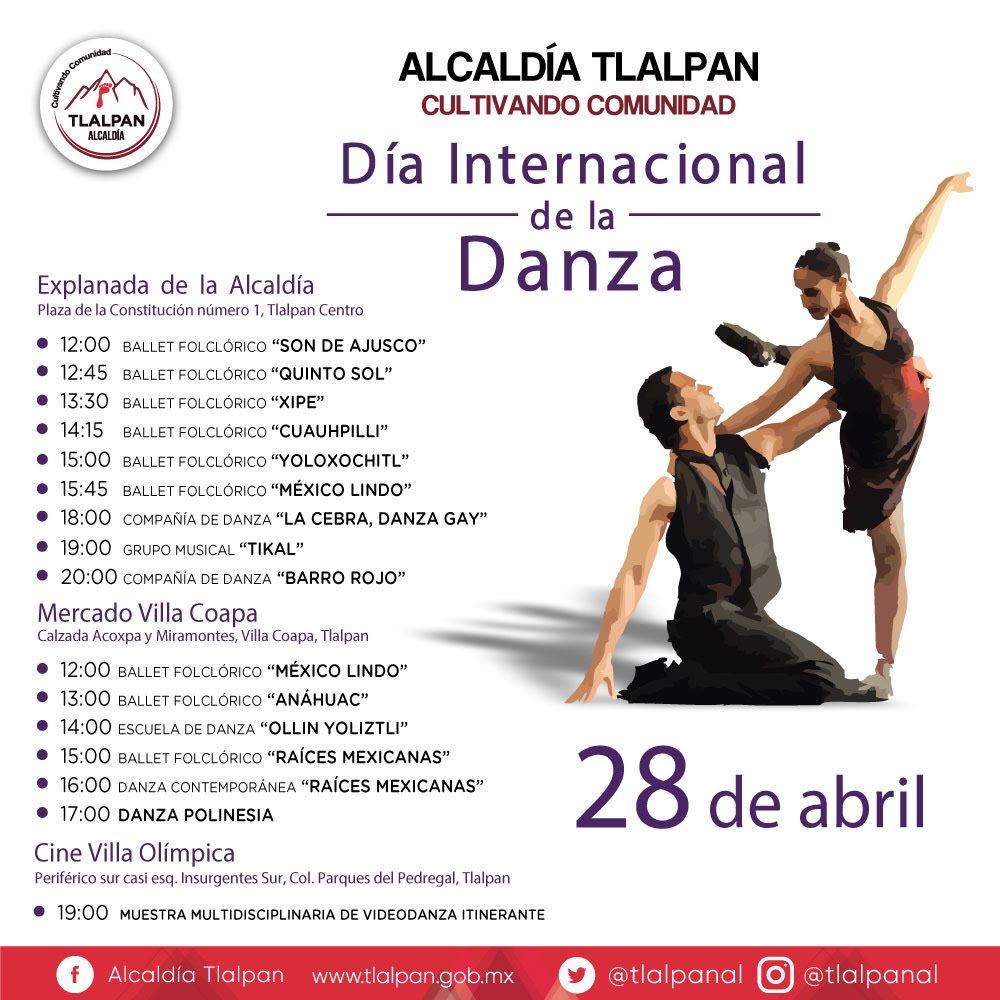 Tlalpan celebrará el Día Internacional de la Danza