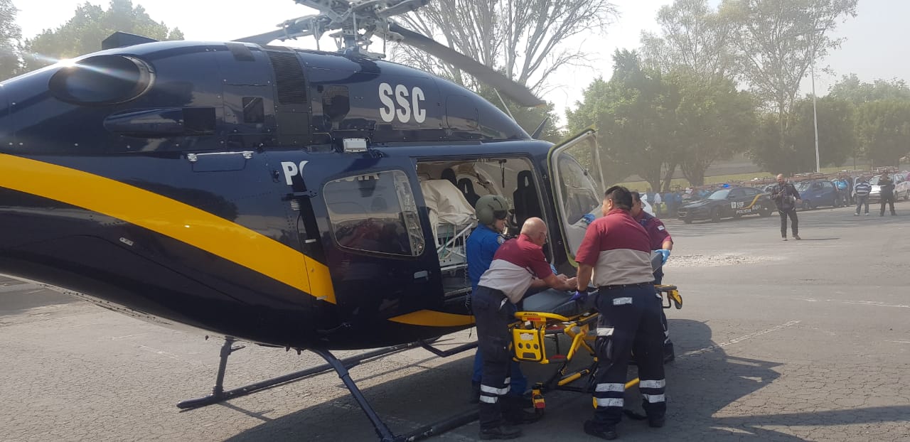 Cóndor de la SSC realiza servicio de ambulancia aérea para el traslado de un recién nacido con problemas respiratorios