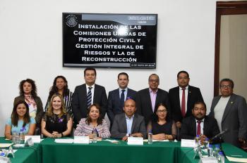 Se instalan en comisiones unidas del Congreso local para dictaminar la Ley de Gestión Integral de Riesgos y Protección Civil