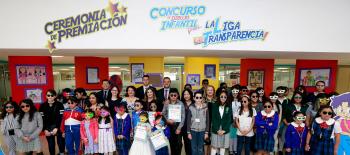INFO premia a los ganadores del Primer Concurso de Dibujo Infantil Pinta con la Liga de la Transparencia