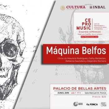 El Ensamble Cepromusic y la vocalista Ute Wassermann llevarán a cabo el estreno mundial de Máquina Belfos