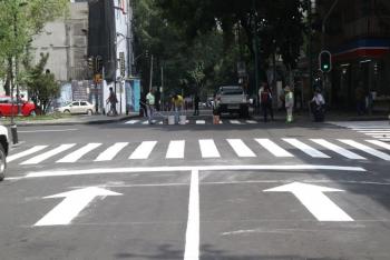 Mantenimiento urbano a calles de la colonia Juarez en la Alcaldía Cuauhtémoc