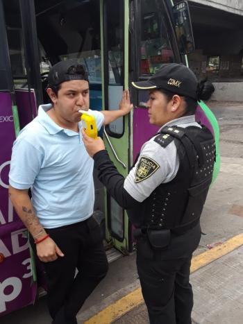 SSC realiza pruebas de Alcoholemia a conductores del Transporte Público en diferentes Rutas de la Ciudad
