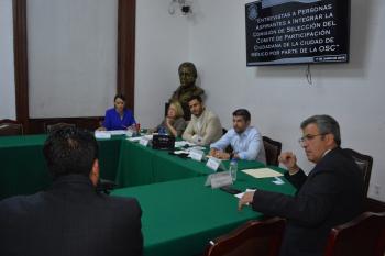 Entrevistan a aspirantes a integrar la Comisión de Selección del Sistema Anticorrupción