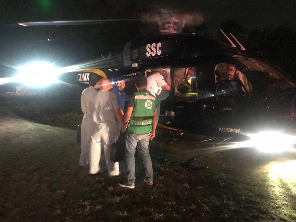 Cóndores de la SSC brindan Ambulancia Aérea para trasladar Órganos Humanos