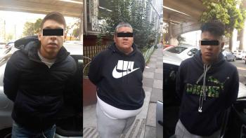 Elementos de la Secretaría de Seguridad Ciudadana detienen a tres personas por robo a automovilista en la colonia Nonoalco