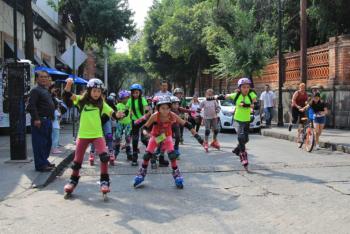 Tlalpan fue sede de la Primer Ruta Ecoturística en patines