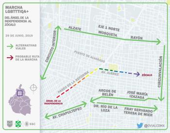 Anuncia SSC Dispositivo de Seguridad y Vialidad para la 41 Marcha del Orgullo Gay 2019 en la CDMX