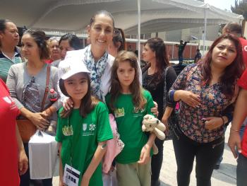Acompañan Hijos e Hijas de Policías que participan en el Curso de Verano 2019 en evento de la Jefa de Gobierno Claudia Sheinbaum